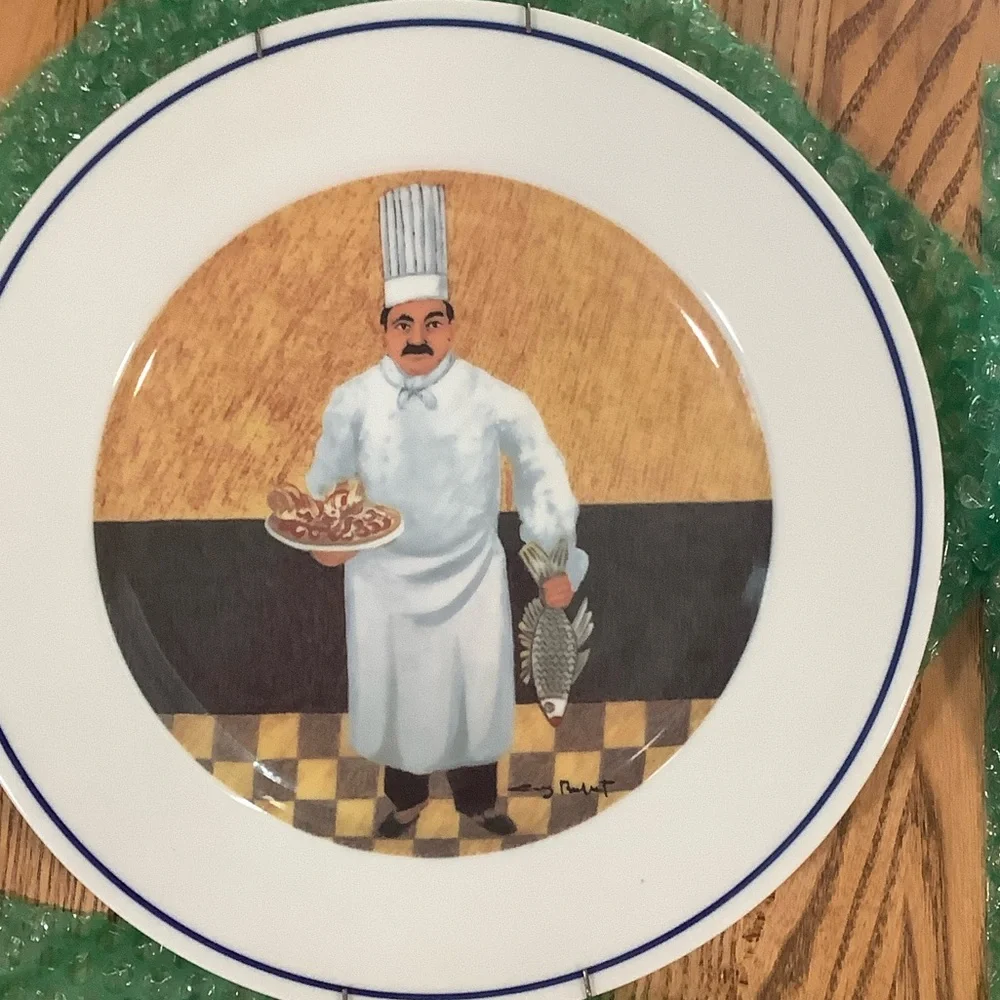 Williams Sonoma Chef Plates Set - White and Multicolor